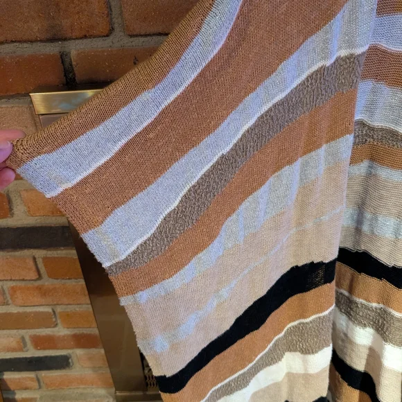 Chico's Striped Open Cardigan Duster - One Size - Picture 3 of 4